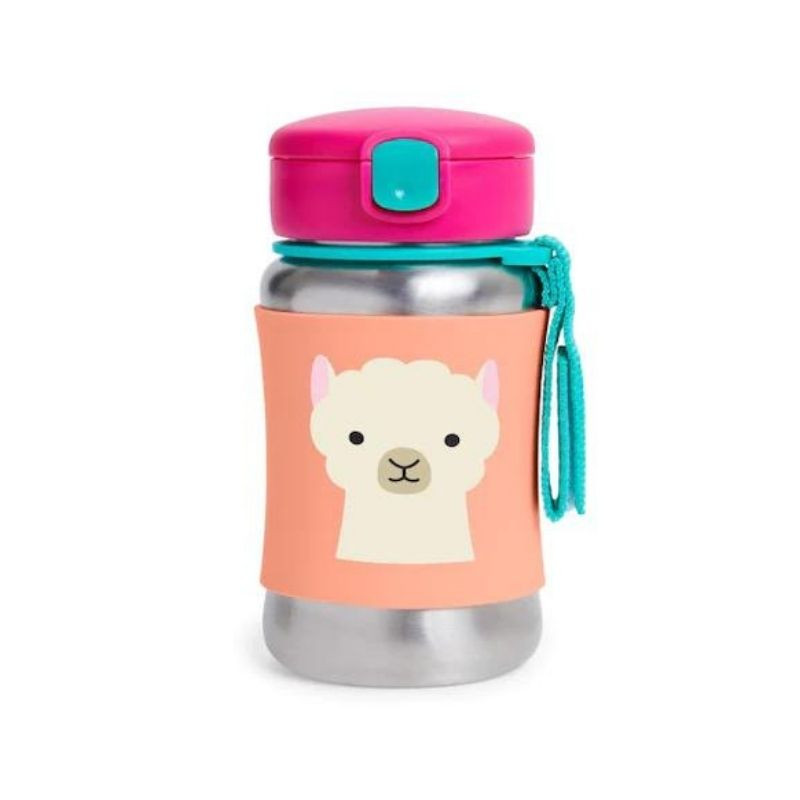 Skip Hop Sticla din otel inoxidabil cu pai, Lama, 350 ml 350 imagine noua