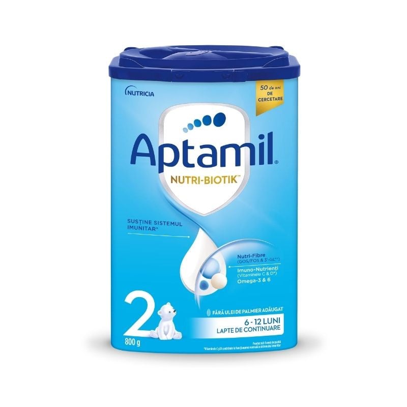 Aptamil® NUTRI-BIOTIK™ 2, Lapte de continuare, 800 g, 6-12 luni 6-12 imagine teramed.ro