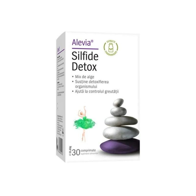Alevia Silfide Detox, 30 comprimate Detoxifiere si Tranzit intestinal