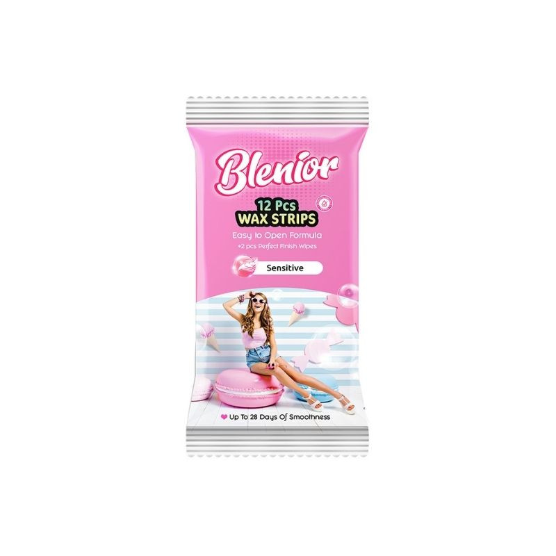 Blenior Benzi depilatoare corp – piele sensibila, 12 bucati Benzi imagine noua