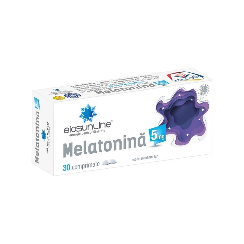Melatonina 5 mg, 30 comprimate Stres si somn