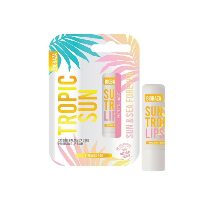 Biobaza Sun Balsam De Buze Protector Cu Ulei De Marula Si Betacaroten, 4,5g