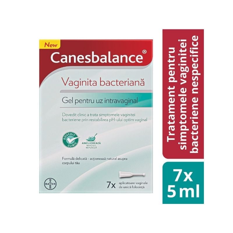 Bayer Canesbalance Gel Pentru Uz Intravaginal, 7 Aplicatoare*5ml