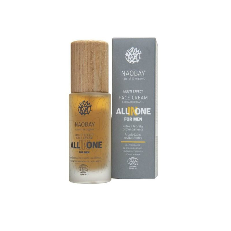Naobay Crema fata barbati BIO, All In One, 50ml Creme si fiole hidratante