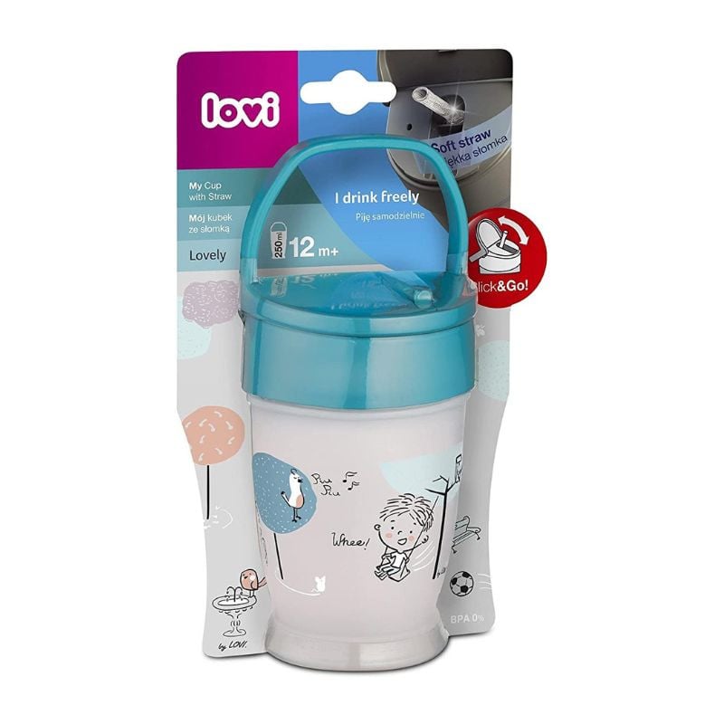 LOVI Cana Mea cu pai JUNIOR Lovely Baiat, 250ml 250ml imagine noua