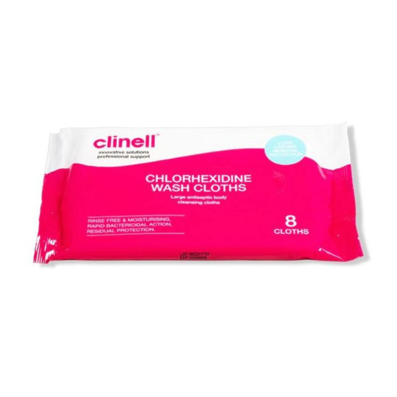 Clinell lavete spalare cu 2% clorhexidina, 8 bucati antibacteriene imagine 2022