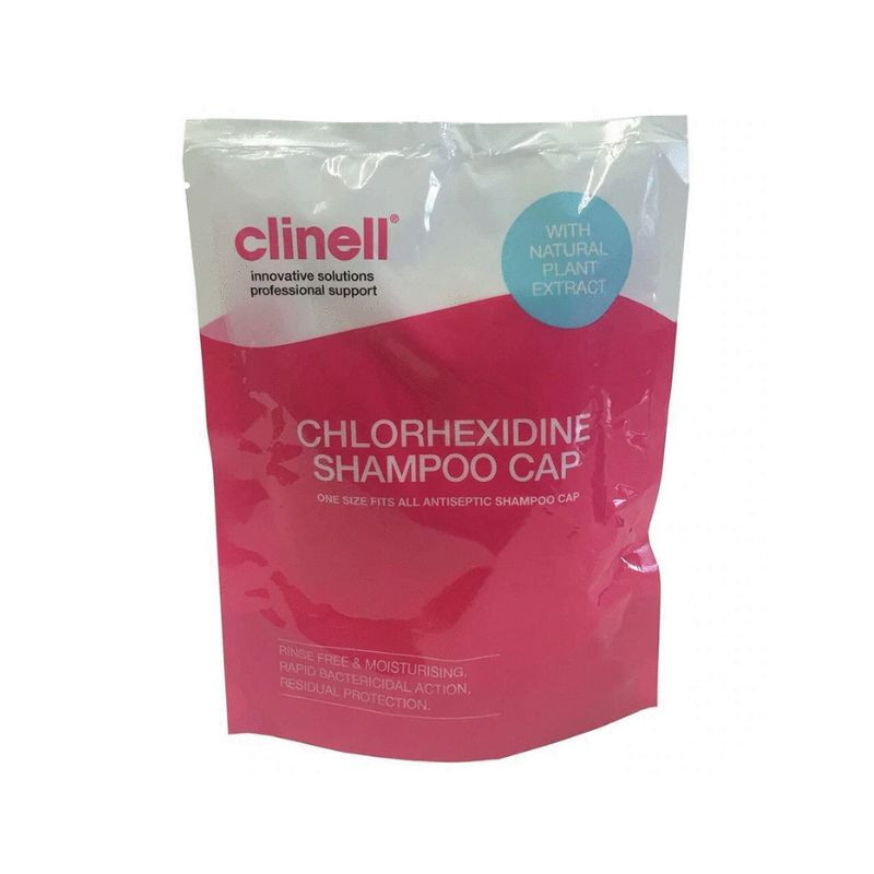 Clinell capelina de baie antiseptica cu 2 % clorhexidina, 8 bucati Antibacteriene imagine teramed.ro