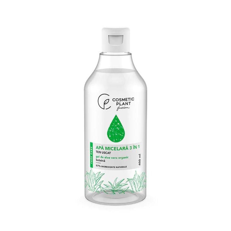 Cosmetic Plant Apa micelara 3 în 1 cu gel de aloe vera,  400ml