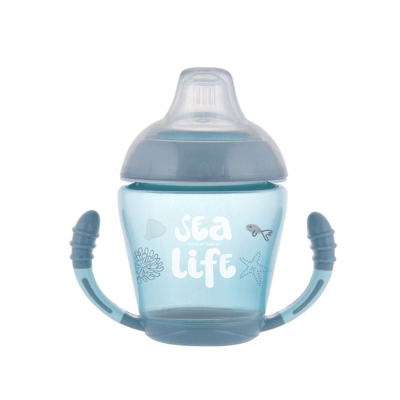 Canpol Babies Cana Anti-Varsare cu cioc moale Sea Life Gri 56/501, 230ml 230ml imagine 2021