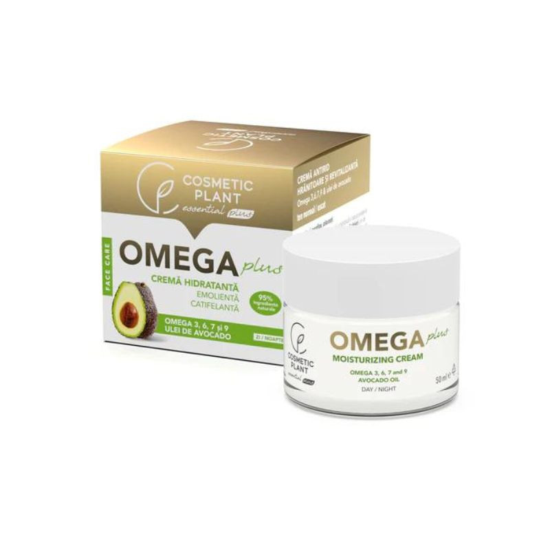 Cosmetic Plant Crema hidratanta emolienta catifelanta cu Omega Plus si ulei de avocado, 50ml Frumusete si ingrijire