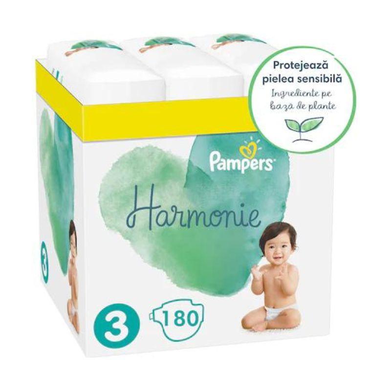 Pampers Scutece Harmonie XXL Box, Marimea 3, 6-10 kg, 180 bucati clasice 2023-09-22