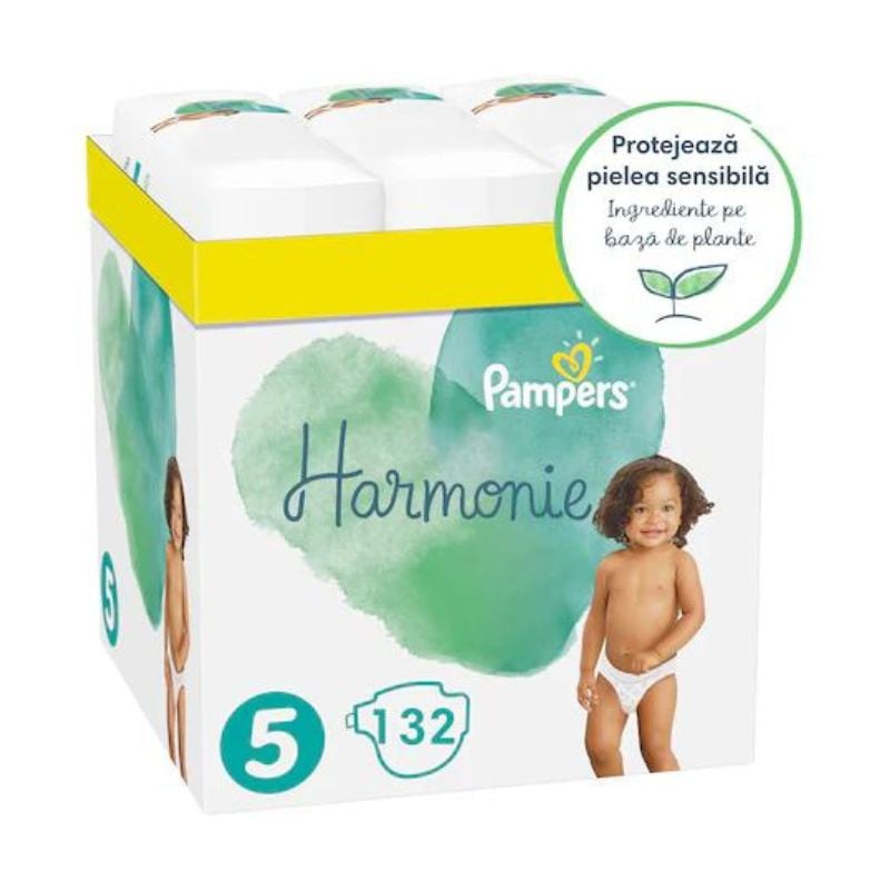 Pampers Scutece Harmonie XXL Box, Marimea 5, 11-16 kg, 132 bucati 11-16