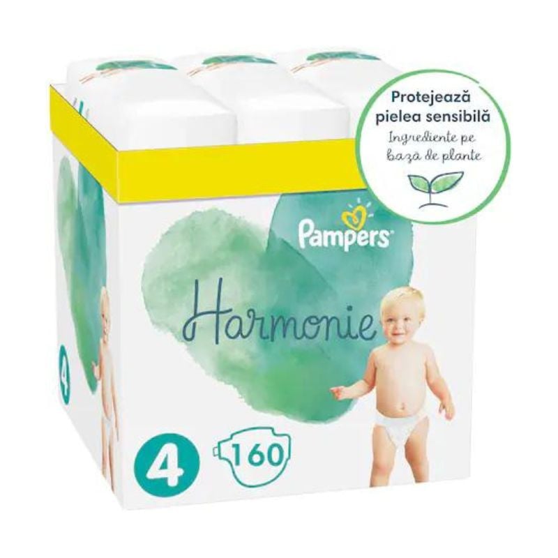 Pampers Scutece Harmonie Xxl Box, Marimea 4, 9-14 Kg, 160 Bucati