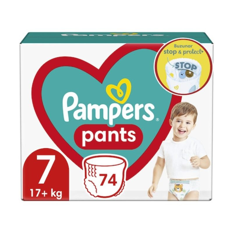 Pampers Premium Care Pants Scutece-chilotel Marimea 7, 17+ Kg, 74 Bucati