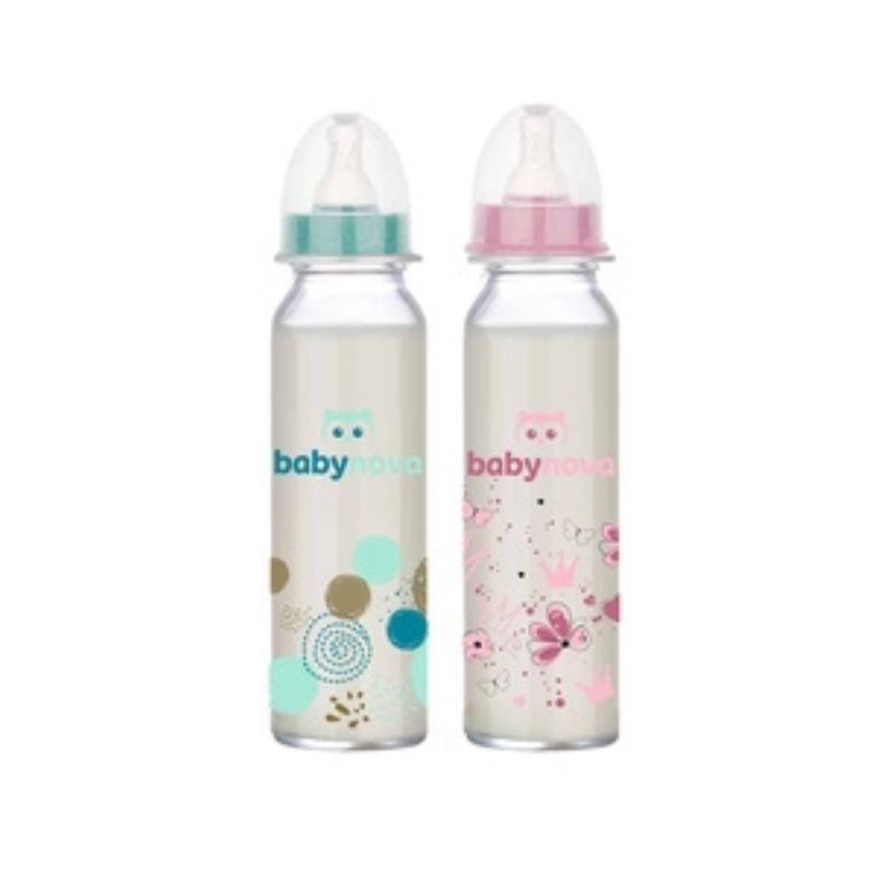 BabyNova Biberon sticla decorat, 240ml