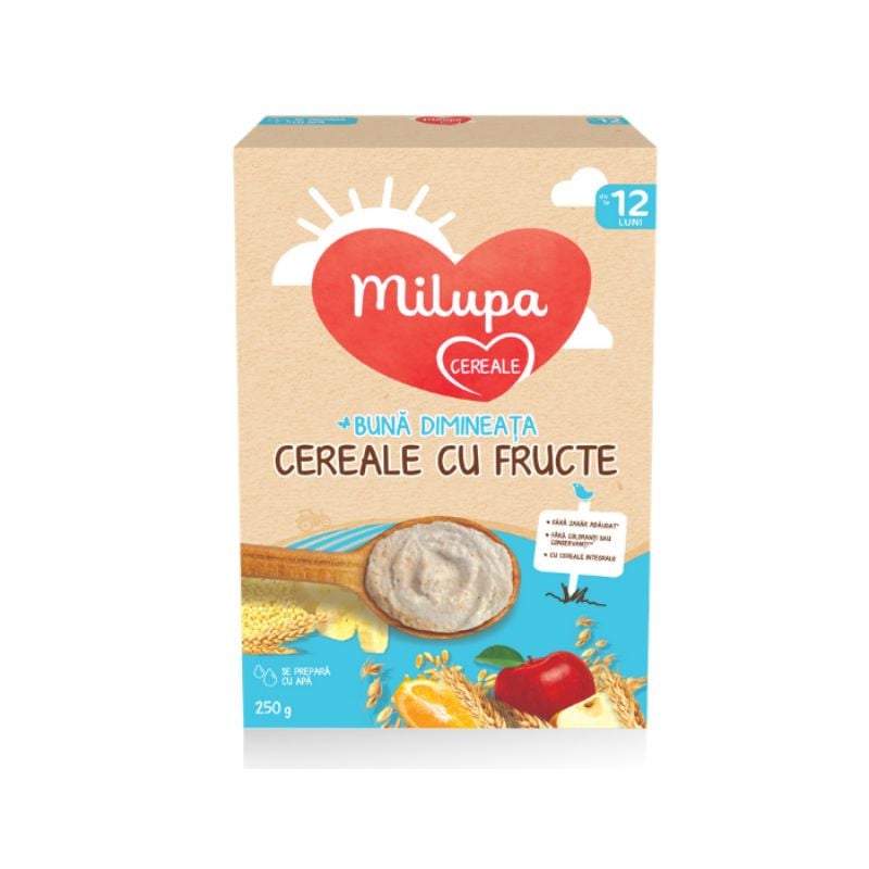 Cereale cu Fructe Buna Dimineata, +12 luni, 250g, Milupa +12 imagine noua