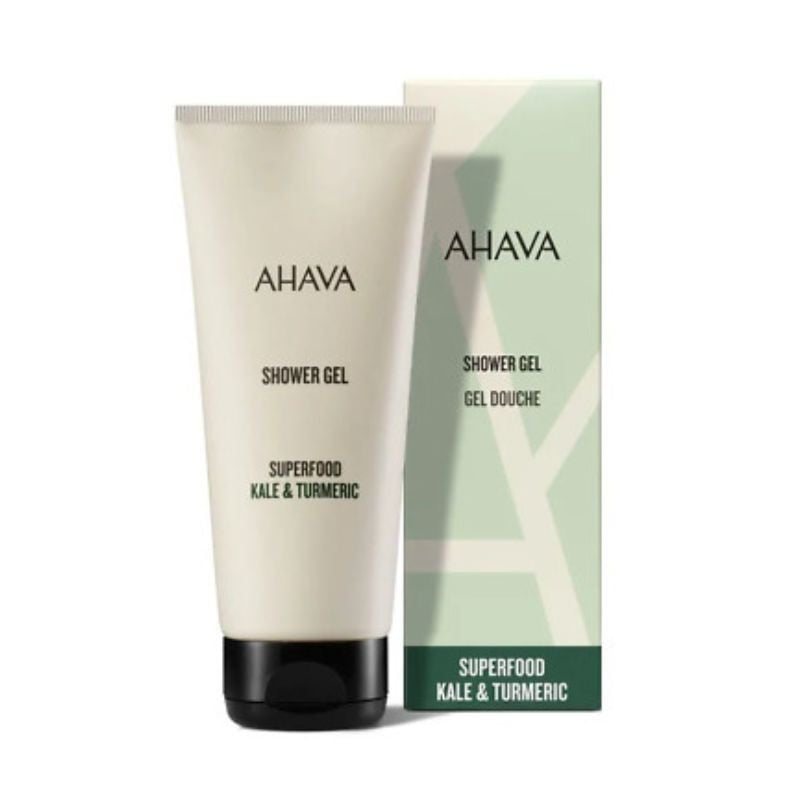 Ahava Gel de dus cu kale si turmeric, 200ml 200ml imagine teramed.ro