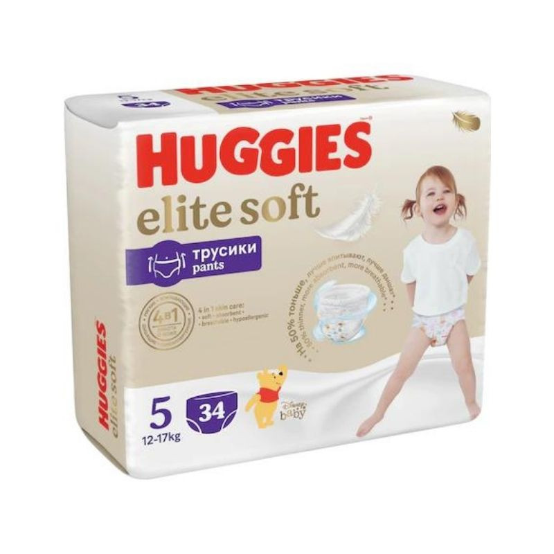 Huggies Pants Elite Soft Mega, Nr.5, 12-17 kg, 34 bucati 12-17 imagine 2022