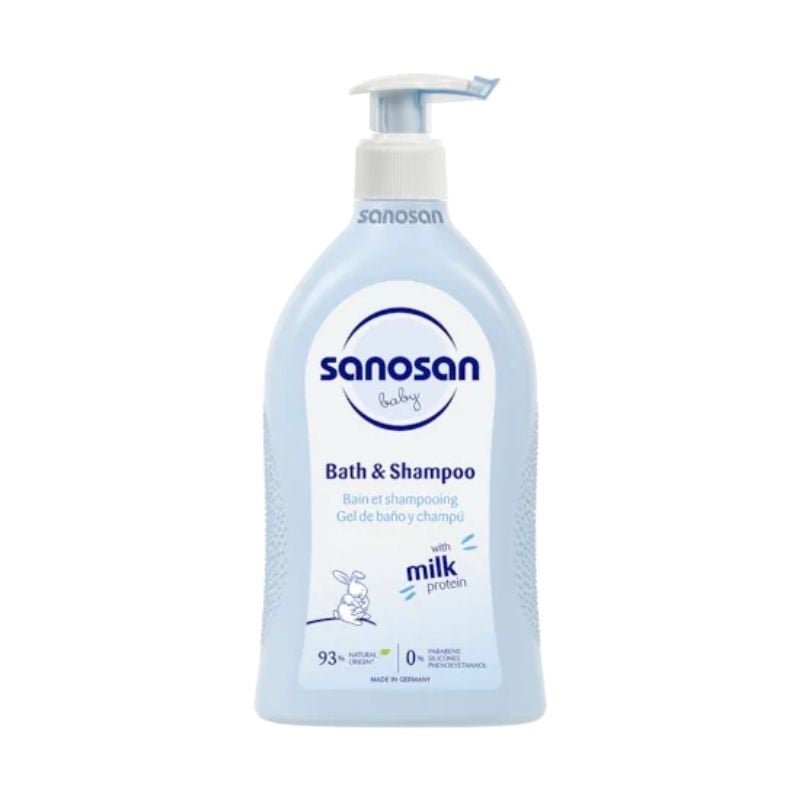 SANOSAN Baby Gel de dus si sampon, 500 ml 500 imagine teramed.ro