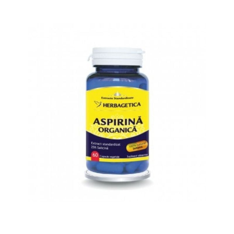 Aspirina Organica, 60 capsule Aspirina imagine noua