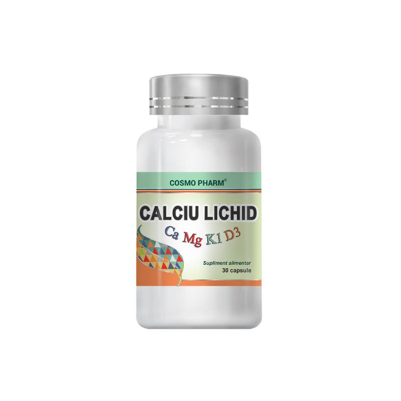Cosmopharm Calciu Lichid, 30 capsule calciu imagine noua