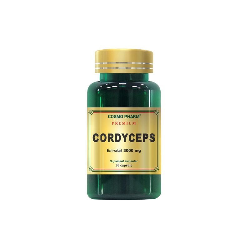 Cosmopharm Premium Cordyceps 300 mg, 30 capsule 300 imagine 2022