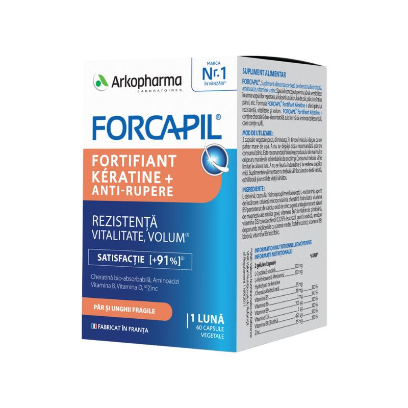 Forcapil Fortifiant Keratine +, 60 capsule capsule