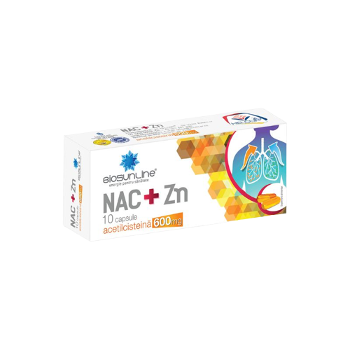 Biosunline nac+zn 600mg, 10 capsule