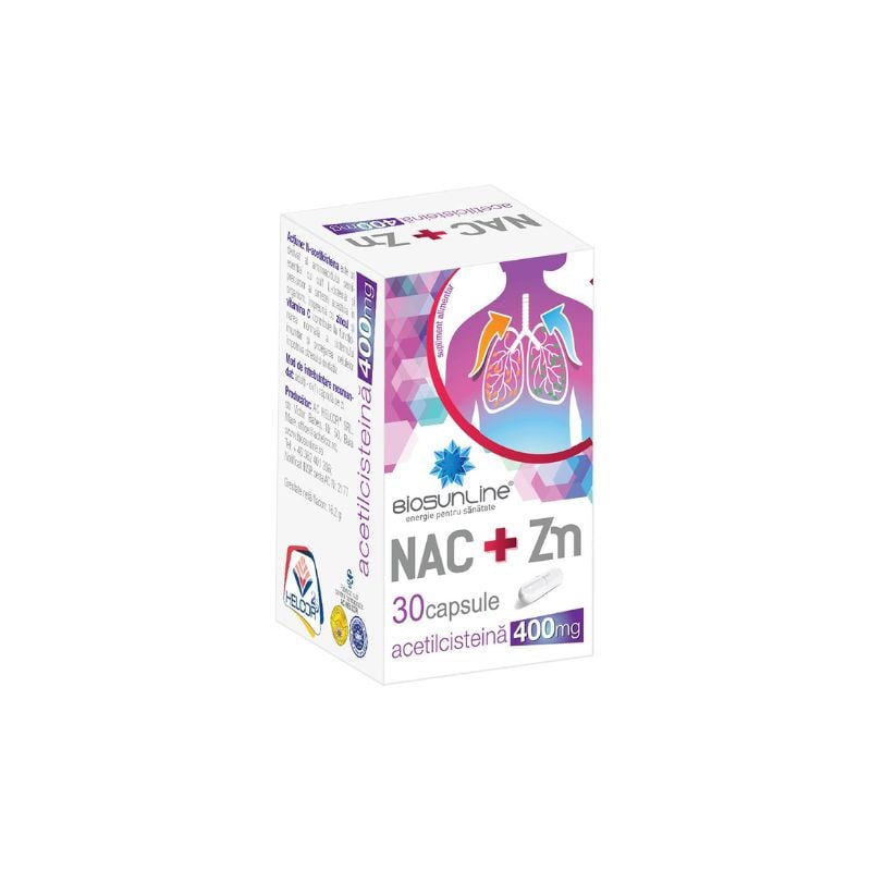 Biosunline nac + zinc 400mg, 30 capsule