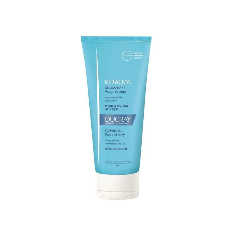 Gel spumant pentru pielea cu tendinta acneica Keracnyl, 200 ml, Ducray 200% imagine noua