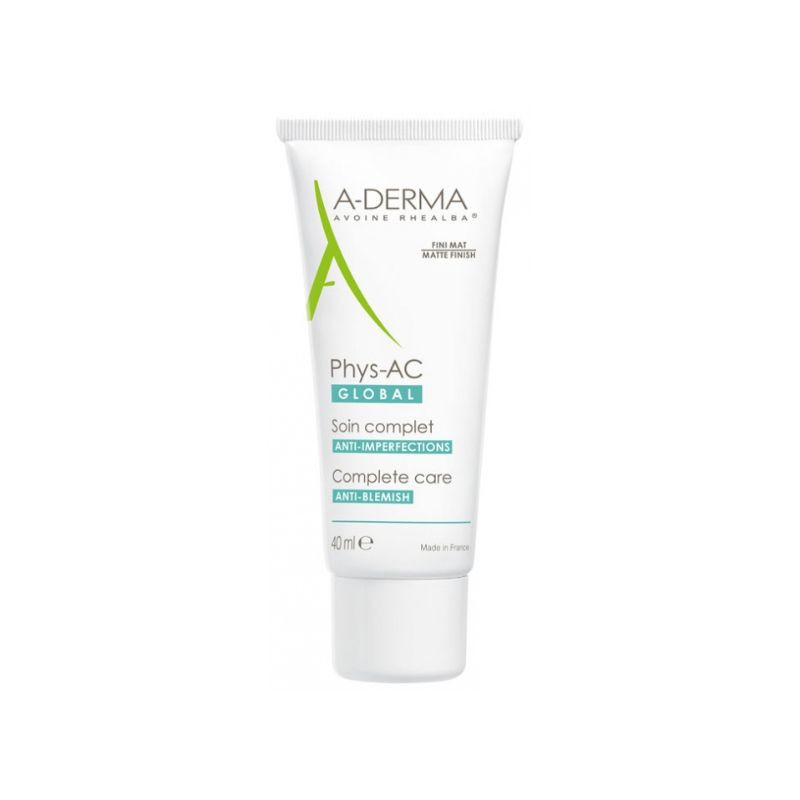 A-Derma Phys-AC GlobalCrema pentru ten cu tendinta acneica, 40ml 40ml imagine noua