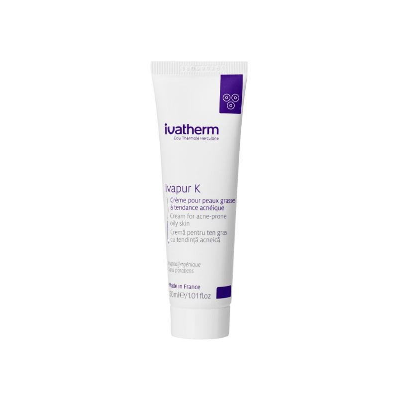 IVATHERM Ivapur K Crema pentru ten gras cu tendinta acneica, 30ml La Reducere 30ml