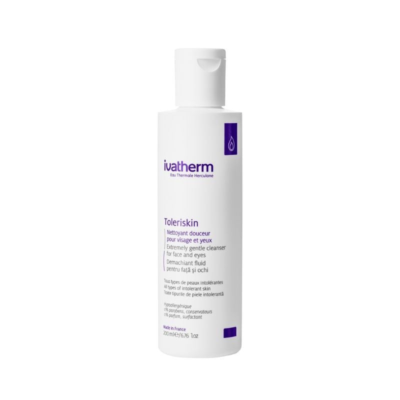 Ivatherm Toleriskin Demachiant Fluid Pentru Fata Si Ochi, 200ml