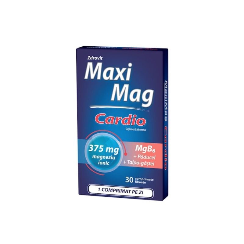 MaxiMag Cardio 375 mg, 30 comprimate 375 imagine teramed.ro