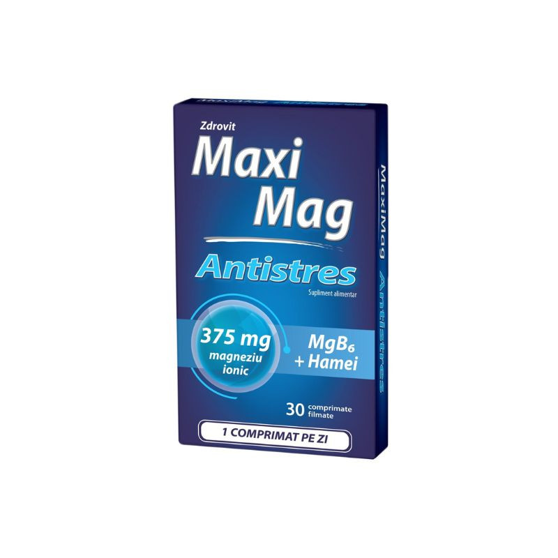 MaxiMag Antistres, 30 comprimate Stres si somn 2023-09-22