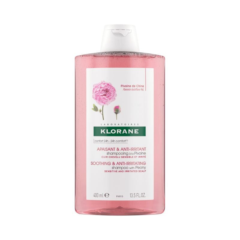 Klorane Sampon Cu Extract De Bujor Pentru Scalp Iritat, 400ml