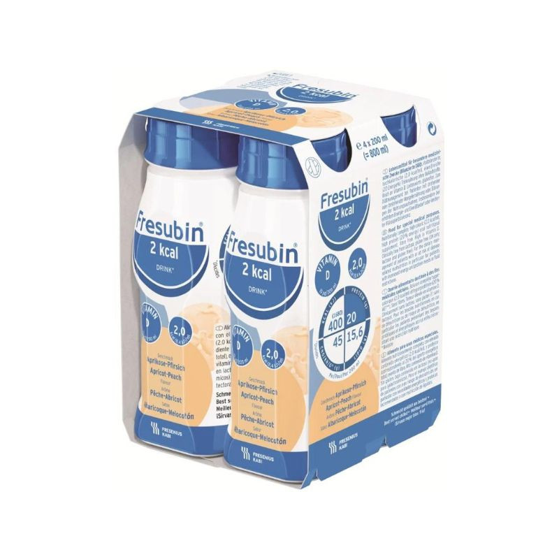 Fresubin 2Kcal fibre Drink caise si piersici, 4 flacoane EasyBottle, 200ml La Reducere 200ml