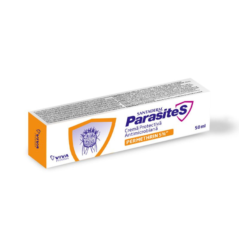 ParasiteS Crema protectiva antimicrobiana cu Permetrina 5%, 50ml 5% imagine teramed.ro