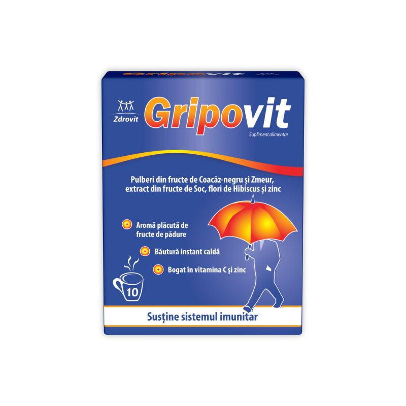 Gripovit, 10 plicuri Gripovit imagine 2022