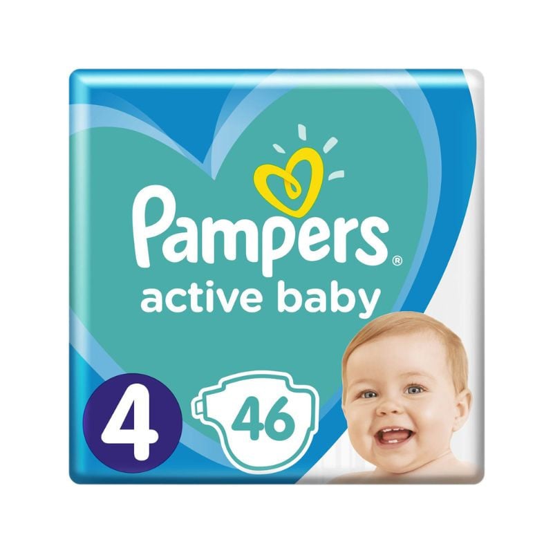 Pampers Scutece Active Baby, Marimea 4, 9-14 Kg, 46 bucati clasice 2023-09-22