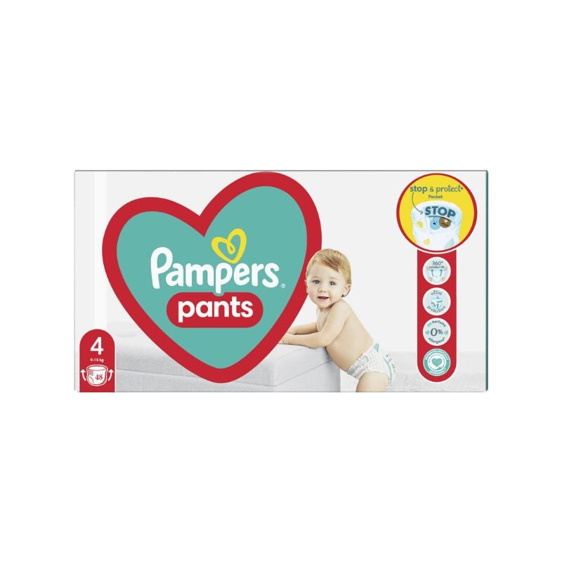 Pampers pants scutece chilotel marimea 4 maxi, 9-15kg, 48 bucati