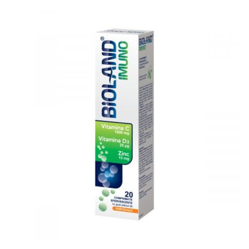 Biofarm Bioland Imuno, 20 comprimate efervescente Biofarm imagine noua
