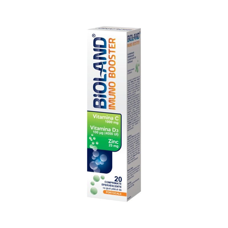 Biofarm Bioland Imuno Booster, 20 comprimate efervescente Biofarm imagine noua