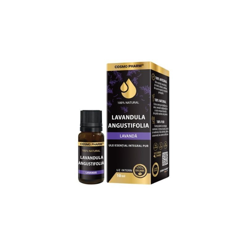 Cosmopharm ulei esential de lavanda nediluat, pur, 10ml