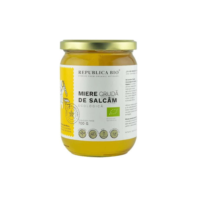 Republica BIO Miere de Salcam ecologica cruda, 700g La Reducere 700g