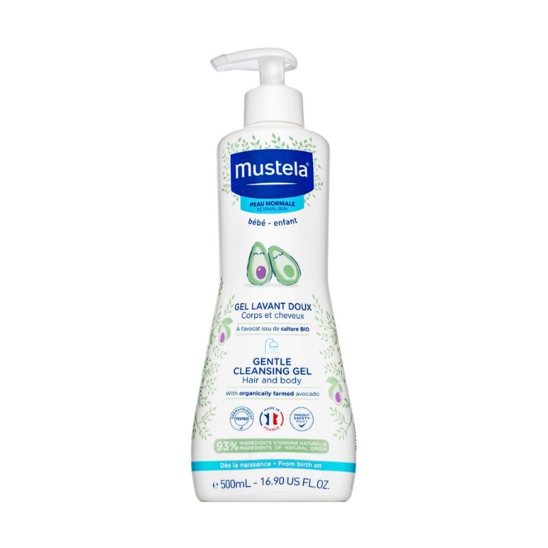 Mustela Gel De Curatare Delicat Pentru Par Si Corp, 500 Ml