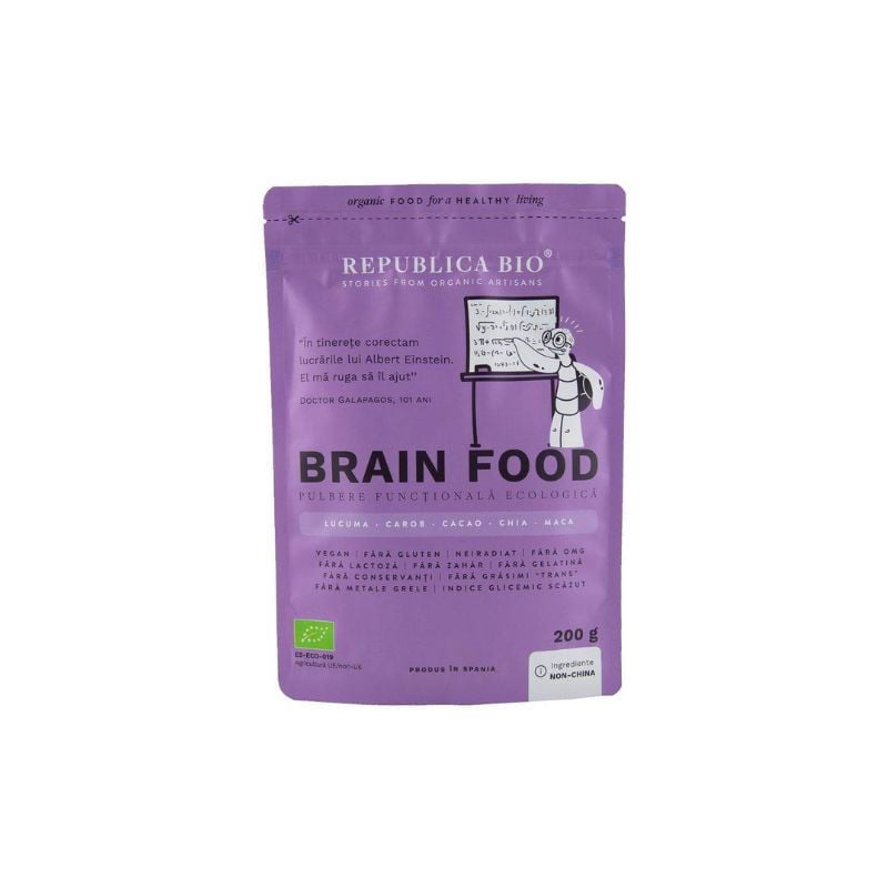 Republica BIO Brain Food, pulbere functionala ecologica, 200g 200g imagine noua