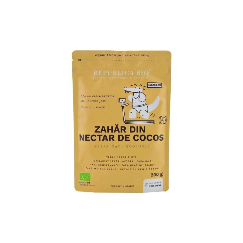 Republica bio zahar din nectar de cocos, nerafinat, ecologic, pur, 200g