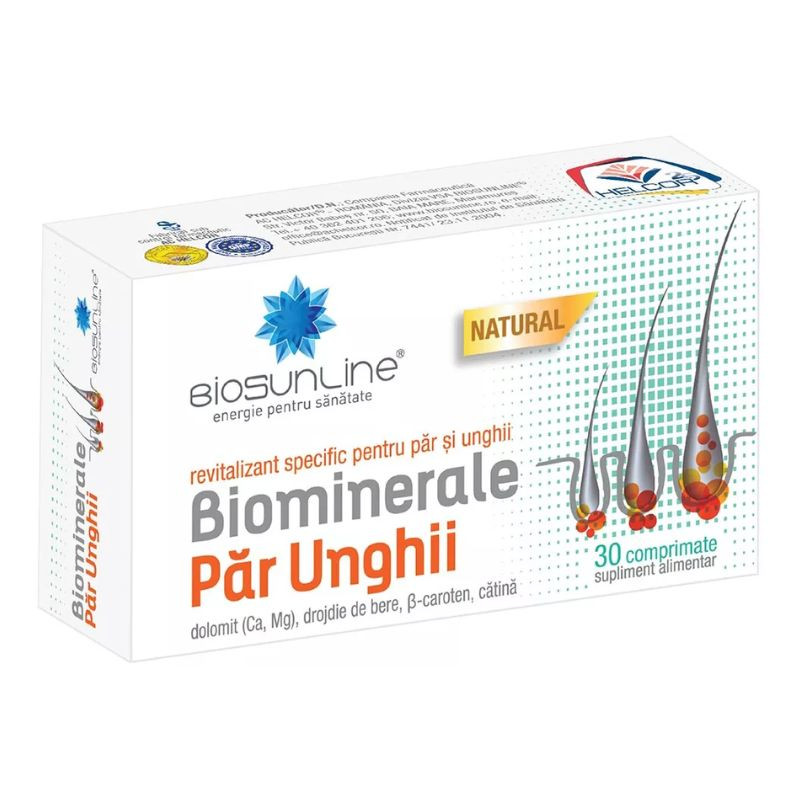 BioSunLine Biominerale Par & Unghii, 30 comprimate Biominerale imagine noua