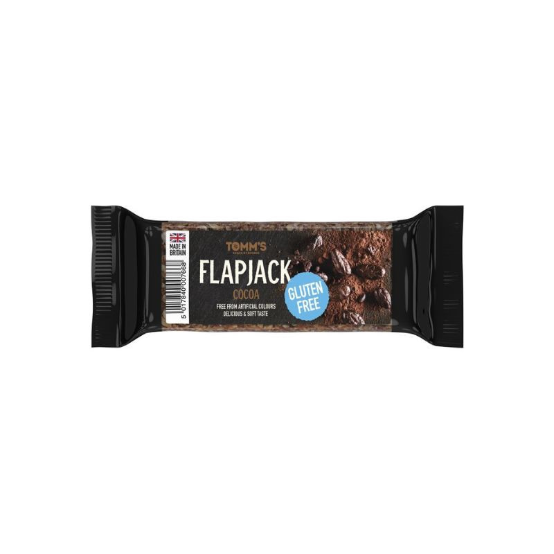 Bombus Baton energizant Flapjack Tomm s, cu cacao, fara gluten, 100g